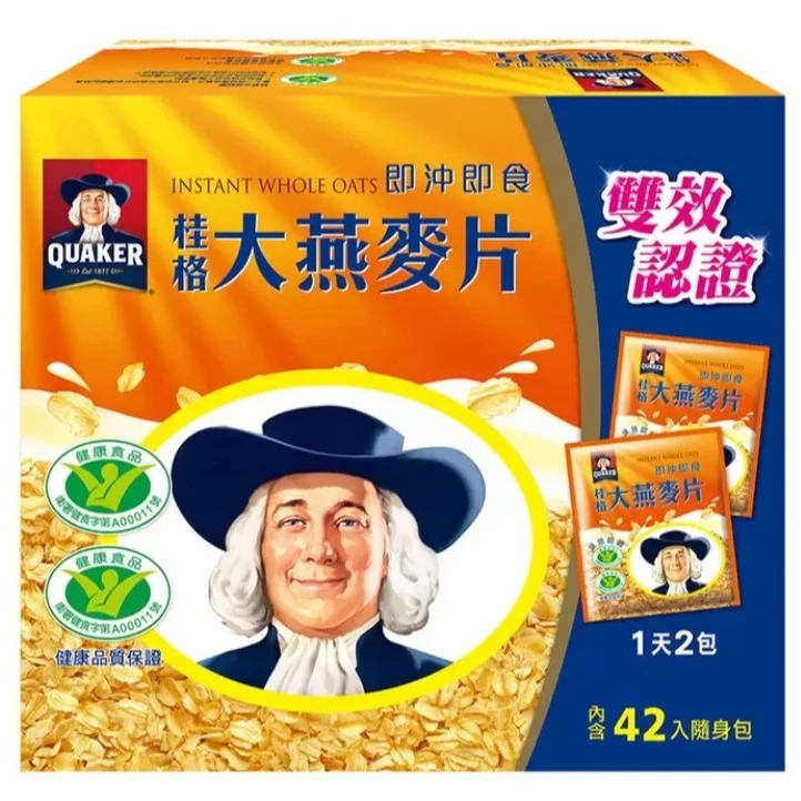 【桂格】即沖即食大燕麥片隨身包(42包/箱)