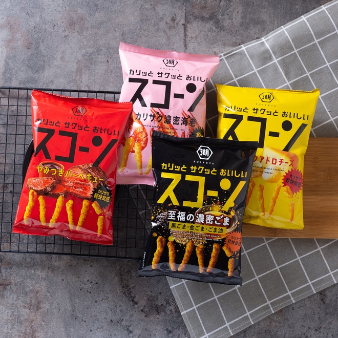 【日本KOIKEYA】湖池屋玉米棒 78g(起司/海老/芝麻)