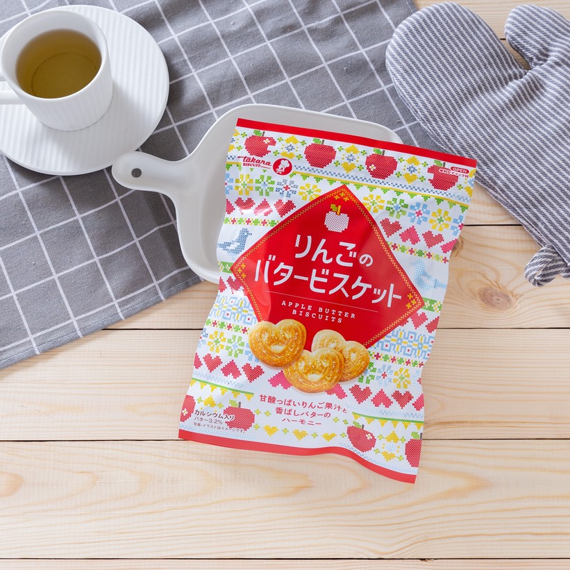 【日本TAKARA BISCUIT】寶製菓心型蘋果餅乾 120g